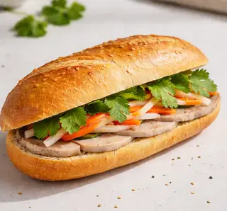 Hình ảnh Bánh mì chả ruốc chay