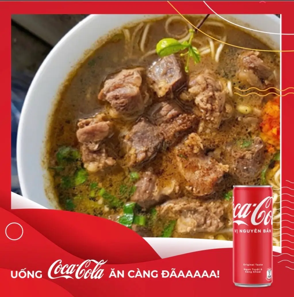 Hình ảnh mỳ bò chua cay+Coca
