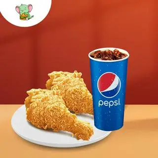 Hình ảnh [Deal Hot]Combo 2 đùi gà + cốc pepsi