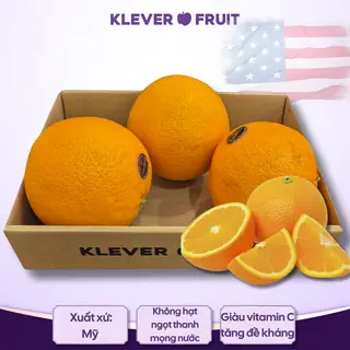 Hình ảnh Cam Navel Mỹ - Khay 3 quả ~ 1.2kg - American orange - Klever Fruit