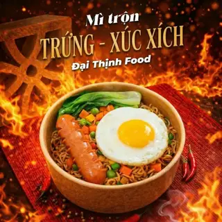 Hình ảnh Mì trộn trứng - xúc xích