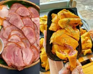 Hình ảnh Combo 3: 250g Bắp Giò Ủ Muối + Nữa Con Gà Ủ Muối