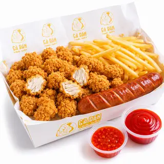 Hình ảnh Combo Gà Viên Popcorn + Khoai + Xúc Xích