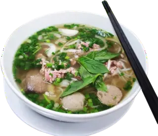 Hình ảnh phở Tái bo viên 