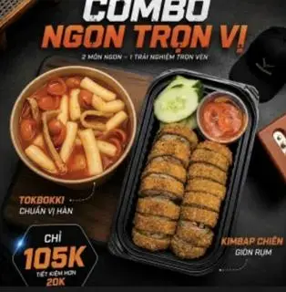 Hình ảnh combo kimbap +tokbokki 
