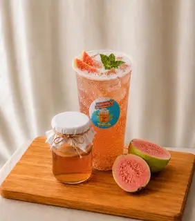 Hình ảnh Moctail Kombucha Ổi Hồng - Má Đào Nồng Thắm