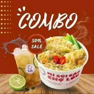 Hình ảnh CB - Mì sủi cảo + Trà chanh