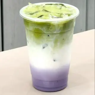 Hình ảnh Matcha latte khoai môn trân châu trắng