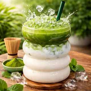Hình ảnh  Matcha latte nguyên vị