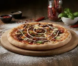 Hình ảnh PIZZA BÒ KIM CHI - 26cm