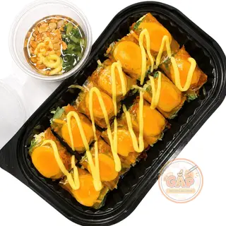 Hình ảnh Bánh Tráng Cuộn Lòng Đào Chấm Sốt Me