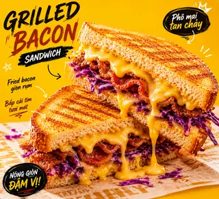 Hình ảnh Sandwich thịt xông khói