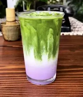 Hình ảnh Matcha mix khoai môn
