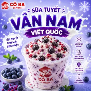 Hình ảnh Sữa tuyết Vân Nam việt quất