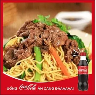 Hình ảnh Mì xào thịt bò rau cải + Coca