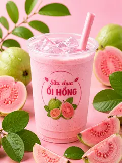 Hình ảnh Sữa chua Ổi Hồng