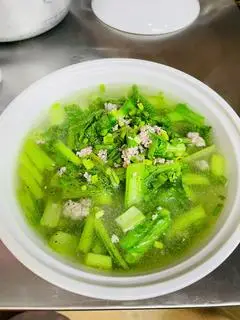 Hình ảnh Canh cải bẹ xanh thịt bằm