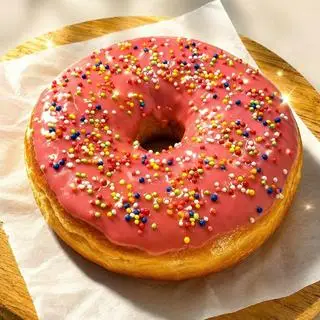 Hình ảnh Donut Socola Dâu cốm tròn