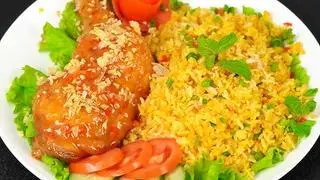 Hình ảnh Cơm Gà Xối Mỡ ( đùi tỏi ) 