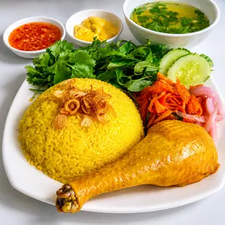 Hình ảnh Cơm gà đùi tỏi