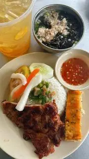 Hình ảnh Combo - Sườn chả , canh rong biển , trà tắc .