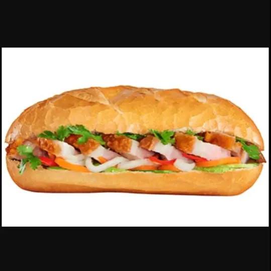 Hình ảnh Bánh mì heo quay trứng