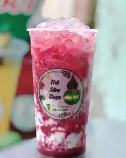 Hình ảnh Yogurt Lắc Dâu Mật Ong- Topping Trân Châu Trắng, Hạt Chia 