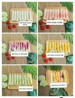 Hình ảnh Kem sữa chua túi mix vị hoa quả
