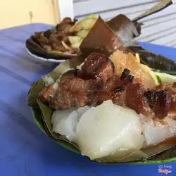 Hình ảnh bánh giò 2 thịt xiên nướng.
