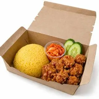 Hình ảnh Cơm Gà Viên Sốt Mắm Tỏi