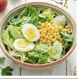 Hình ảnh salad -sà lách-trứng -bắp mỹ