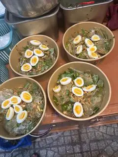 Hình ảnh Trộn sate mỡ hành tỏi phi