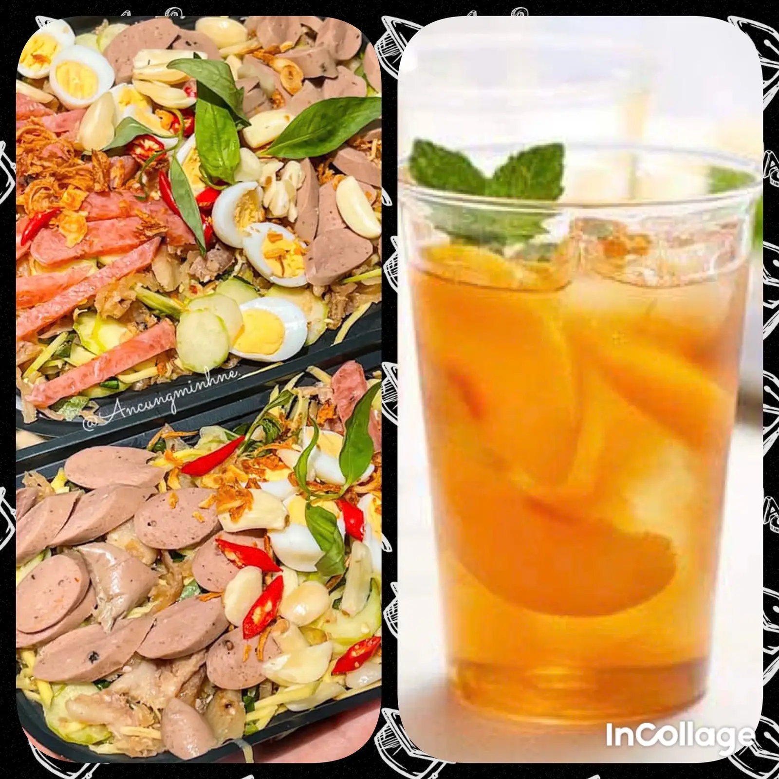 Hình ảnh 1 Hộp tré trộn lớn + 1 trà đào