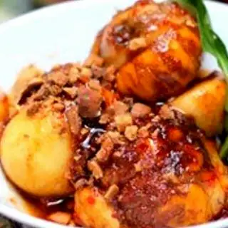 Hình ảnh Trứng gà nướng sa tế
