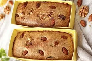 Hình ảnh bánh chuối hạt chia yến mạch không đường (banana bread no sugar) 
