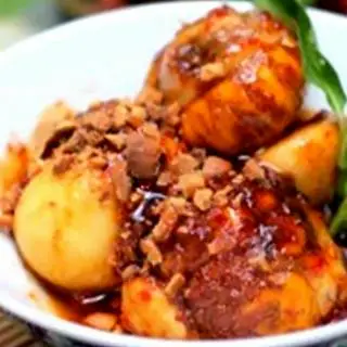 Hình ảnh Trứng gà nướng xào xí muội