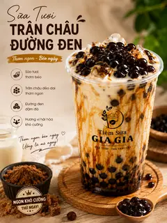Hình ảnh Sữa Tươi Trân Châu Đường Đen 