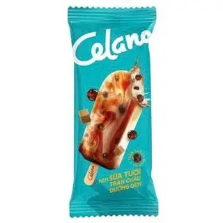 Hình ảnh Kem sữa tươi trân châu đường đen Celano 65g