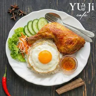 Hình ảnh Cơm đùi gà góc tư+ trứng