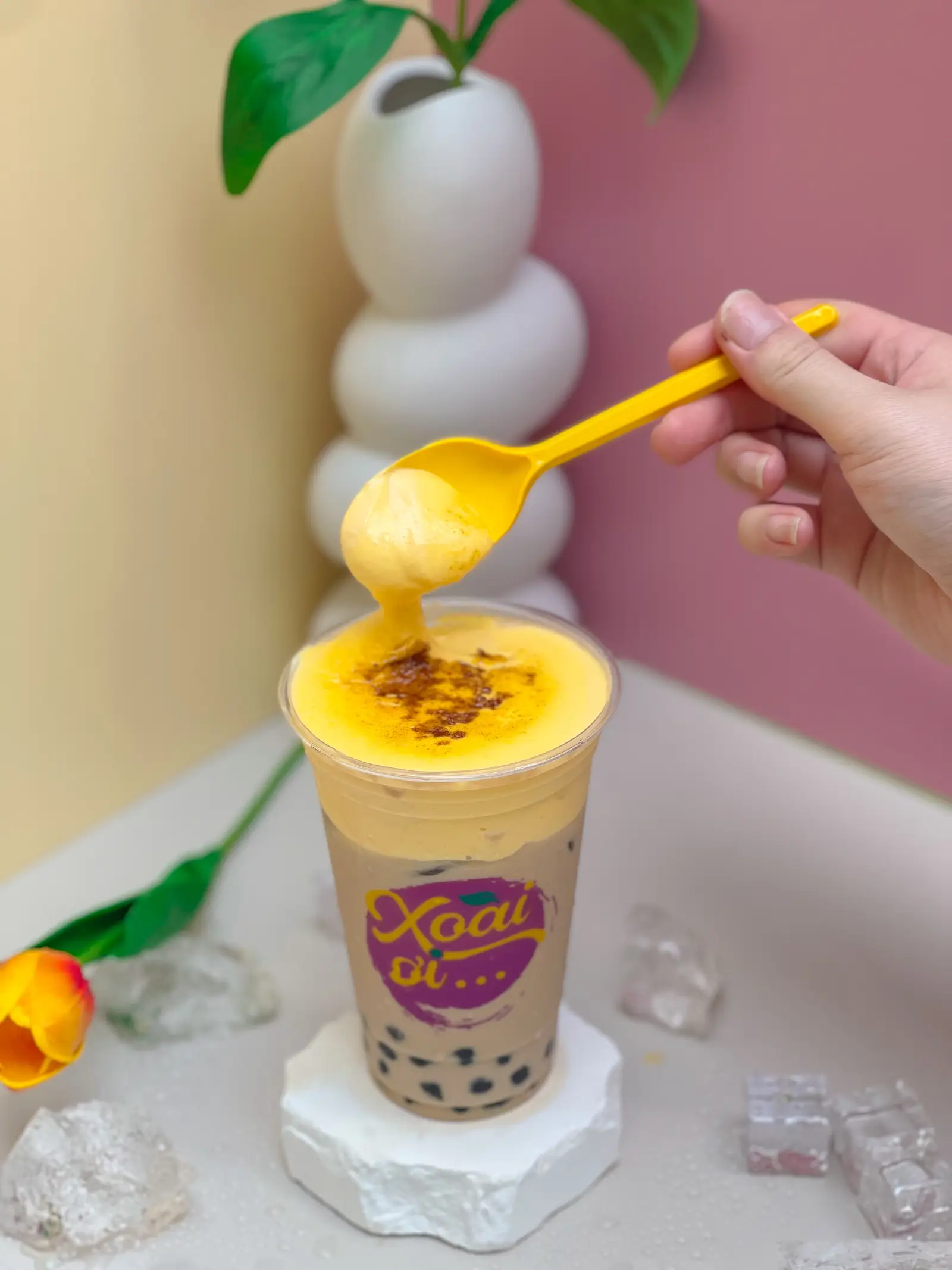 Hình ảnh Trà Sữa Kem Trứng Cháy