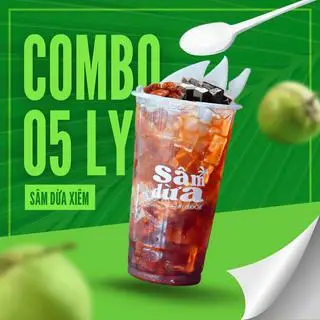 Hình ảnh 5 ly sâm dừa xiêm giảm 10k