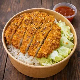 Hình ảnh Cơm sườn chiên xù xốt chua ngọt