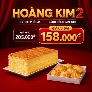 Hình ảnh Combo Hoàng Kim 158K - Bông Lan Tươi + Su kem 12c