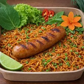Hình ảnh Mì trộn xúc xích