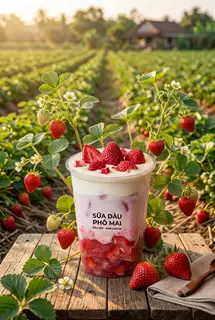 Hình ảnh Sữa Dâu Sấy thăng hoa 