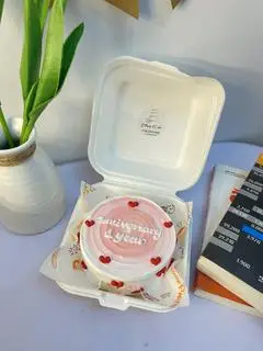 Hình ảnh 11. bánh trắng loang hồng tim đỏ