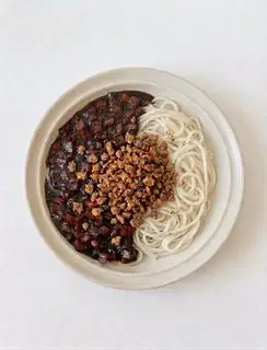 Hình ảnh (Chay) Mì Udon Thịt Băn Chay Tương Đen