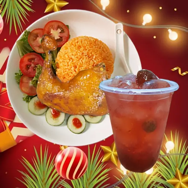 Hình ảnh Cơm Gà Xối Mỡ Đùi Lớn - Trà Dâu 