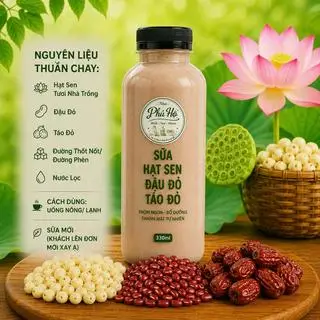 Hình ảnh Sữa Hạt Sen - Đậu Đỏ - Táo Đỏ (330ml)
