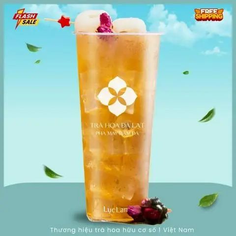 Hình ảnh Trà Olong Vải Hoa Hồng (700ml)